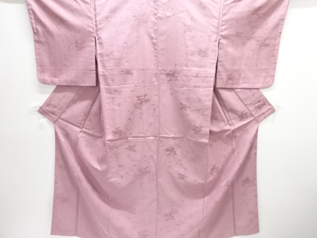 JAPANESE KIMONO / IROMUJI / WOVEN FLORAL PLANTS